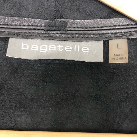 Bagatelle Black, vegan leather open closure jacket - Picture 4 of 11